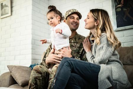veteran happy with family in new home va loans 1st national bank