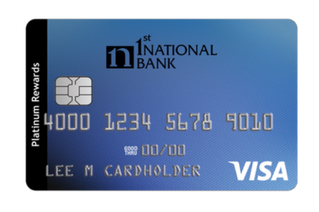 1st National Bank Visa Platinum Rewards Credit Card with rewards and benefits