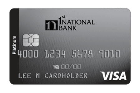 platinum edition visa from 1st National Bank