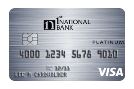 secured platinum visa from 1st National Bank
