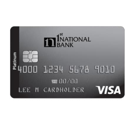 credit card at 1st national bank