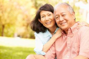 couple smiling for retirement