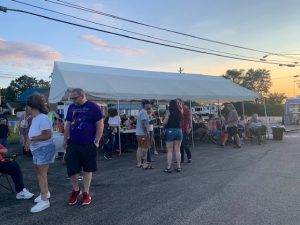 1st national bank 1st friday concessions tent and crowd