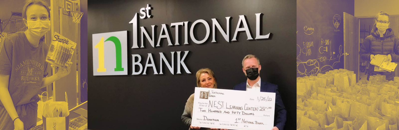 1st national bank nest learning center donation