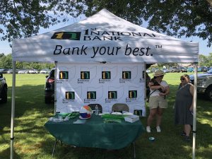 1st national bank tent at morrow cardboard boat regatta