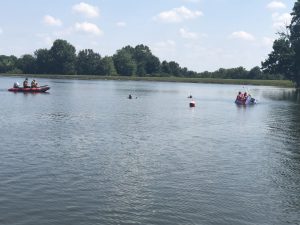 1st national bank morrow cardboard boat regatta attempt kids boat