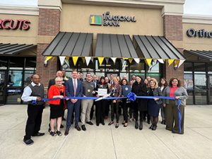 1st national bank liberty township grand opening ribbon cutting