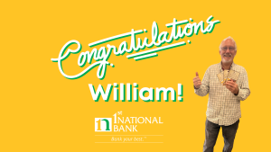 First Watch Giveaway winner william liberty township 1st national bank