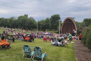 centerville party in the park crowd listening to live music