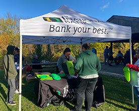 1st national bank cincinnati ohio booth at dreams within reach 5k/10k