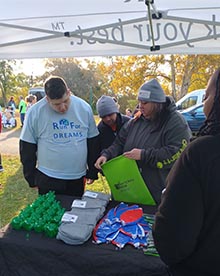 Run for dreams participants at 1st national bank cincinnati ohio tent