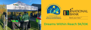 dreams within reach 5k/10k header image warren county board of developmental disabilities 1st national bank cincinnati ohio