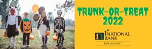 Trunk or Treat 2022 Header kids in costumes