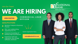 Hiring Commercial Loan Officer